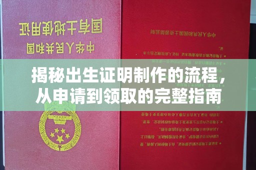 秦州揭秘出生证明制作的流程，从申请到领取的完整指南