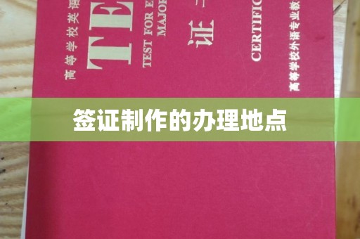 秦州签证制作的办理地点