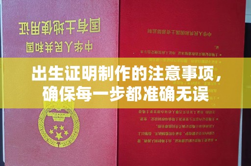 秦州出生证明制作的注意事项，确保每一步都准确无误