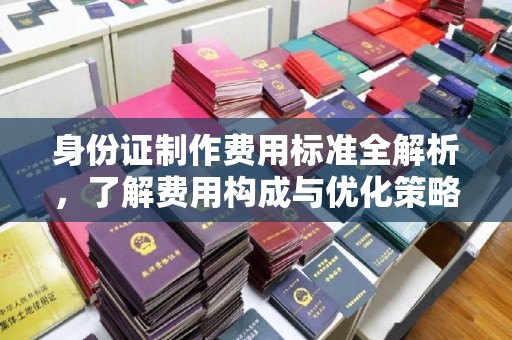 秦州身份证制作费用标准全解析，了解费用构成与优化策略