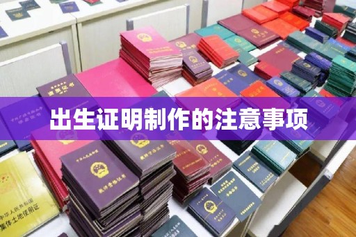 秦州出生证明制作的注意事项