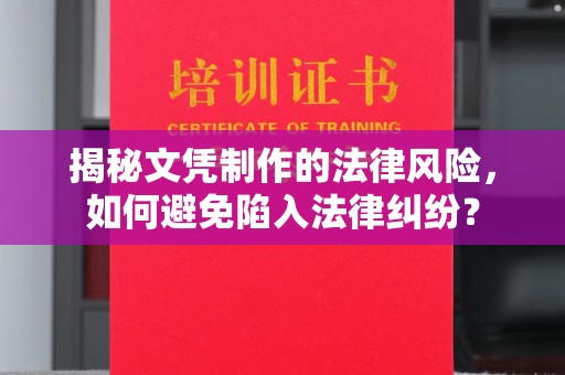 秦州揭秘文凭制作的法律风险，如何避免陷入法律纠纷？